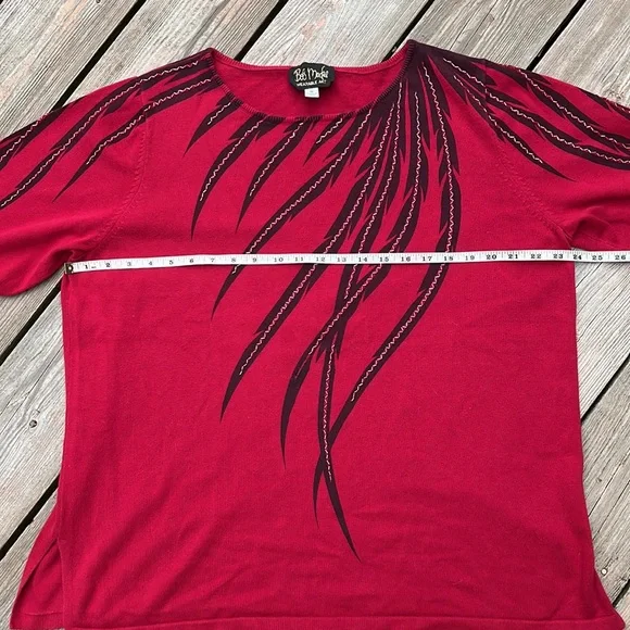 Bob Mackie Wearable Art designer sweater 1X - Picture 5 of 9